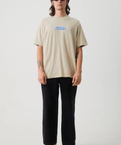 Afends Mens Chromed - Recycled Retro T-Shirt - Cement