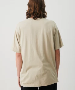 Afends Mens Chromed - Recycled Retro T-Shirt - Cement