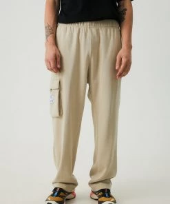 Afends Mens Chromed - Recycled Sweat Pants - Cement NEW ARRIVALS