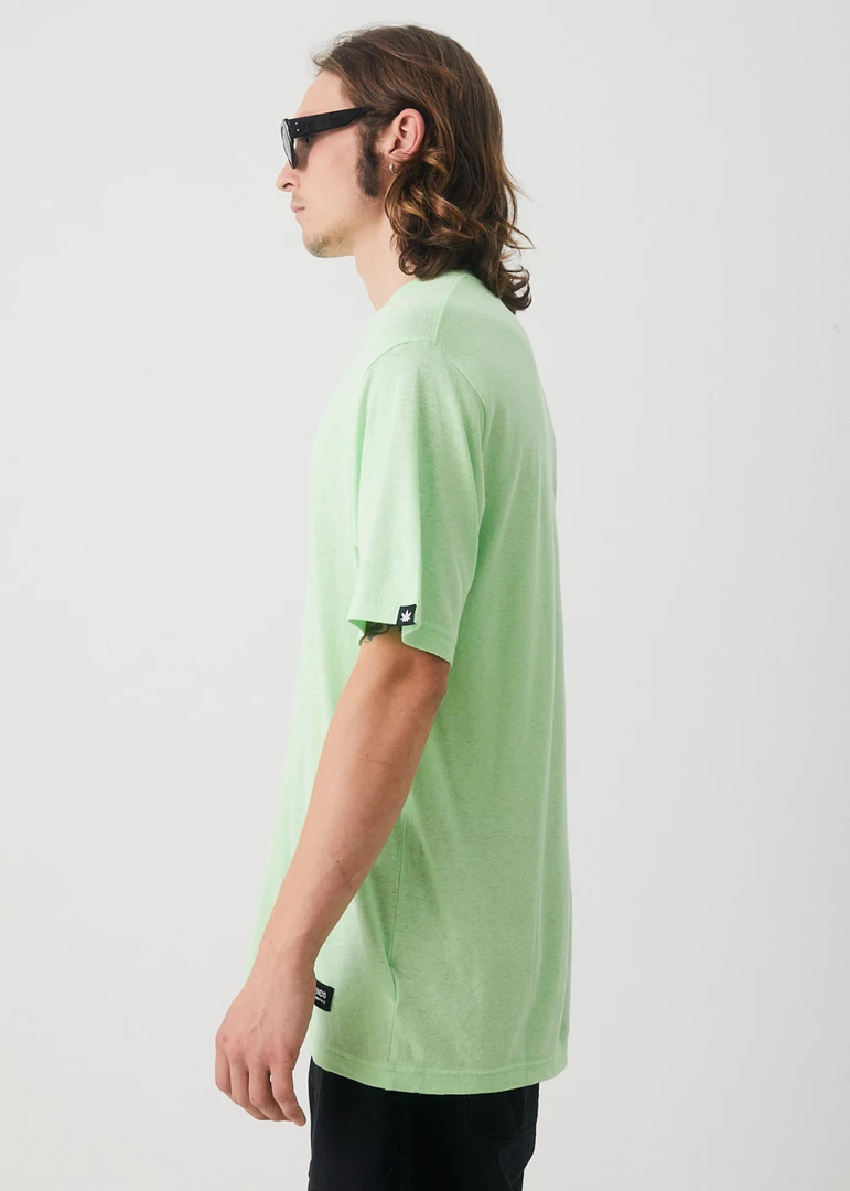 NEW ARRIVALS Afends Mens Classic - Hemp Retro T-Shirt - Lime Green 6 NEW ARRIVALS Afends Mens Classic - Hemp Retro T-Shirt - Lime Green