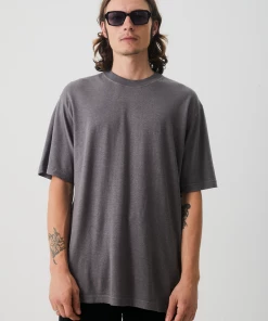 Afends Mens Classic - Hemp Retro T-Shirt - Steel NEW ARRIVALS