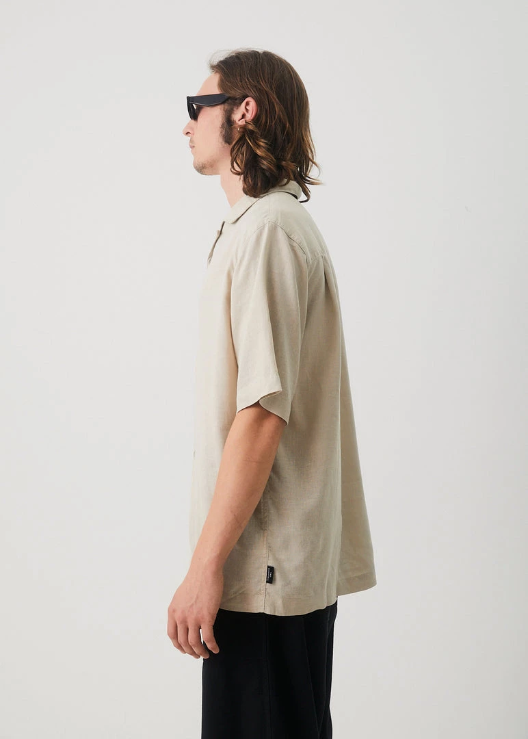 NEW ARRIVALS Afends Mens Daily - Hemp Cuban Short Sleeve Shirt - Cement 4 NEW ARRIVALS Afends Mens Daily - Hemp Cuban Short Sleeve Shirt - Cement