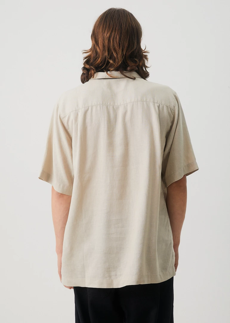 NEW ARRIVALS Afends Mens Daily - Hemp Cuban Short Sleeve Shirt - Cement 5 NEW ARRIVALS Afends Mens Daily - Hemp Cuban Short Sleeve Shirt - Cement