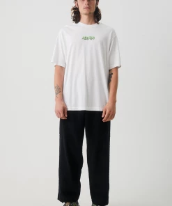 NEW ARRIVALS Afends Mens Drip - Hemp Retro T-Shirt - White