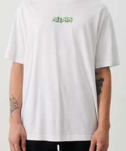 NEW ARRIVALS Afends Mens Drip - Hemp Retro T-Shirt - White