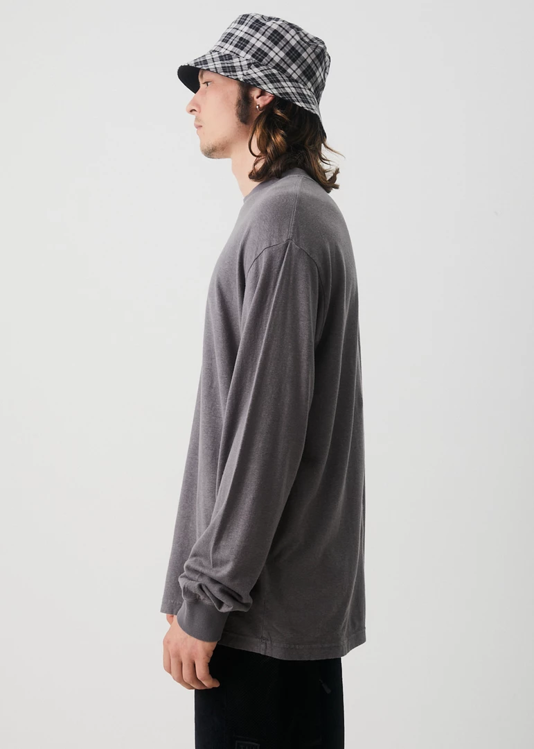 Afends Mens Essential - Hemp Retro Long Sleeve T-Shirt - Steel NEW ARRIVALS 5 Afends Mens Essential - Hemp Retro Long Sleeve T-Shirt - Steel NEW ARRIVALS