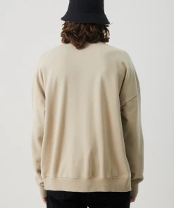 Afends Mens Luxury - Recycled Crew Neck Jumper - Cement 10 Afends Mens Luxury - Recycled Crew Neck Jumper - Cement