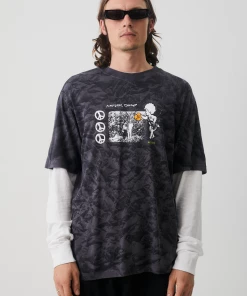 Afends Mens Natural Technology - Hemp Retro Graphic T-Shirt - Black NEW ARRIVALS