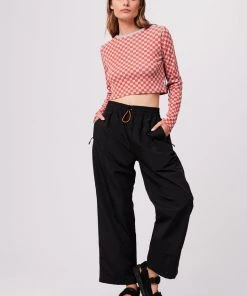 Clothing Afends Unisex Beam Up - Unisex Recycled Spray Pants - Black