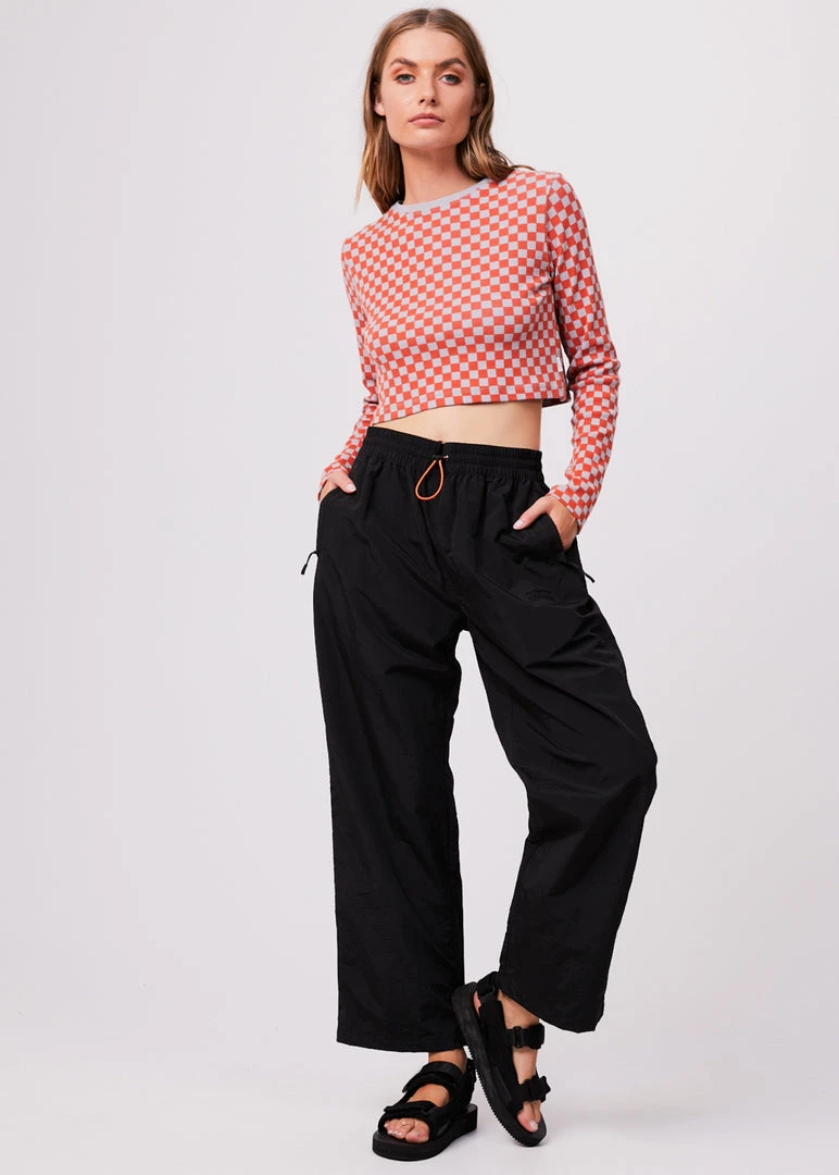 Clothing Afends Unisex Beam Up - Unisex Recycled Spray Pants - Black 2 Clothing Afends Unisex Beam Up - Unisex Recycled Spray Pants - Black