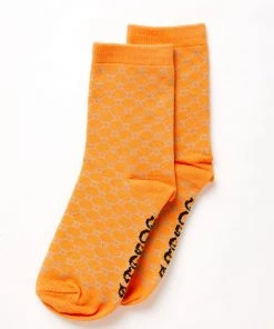 Afends Unisex Lois - Recycled Crew Socks - Papaya