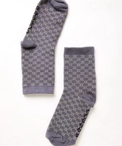 NEW ARRIVALS Afends Unisex Lois - Recycled Crew Socks - Steel