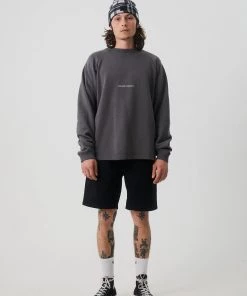 Afends Unisex Return - Unisex Organic Crew Neck Jumper - Steel