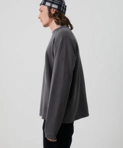 Afends Unisex Return - Unisex Organic Crew Neck Jumper - Steel