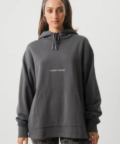 Afends Unisex Return - Unisex Organic Oversized Hoodie - Steel NEW ARRIVALS