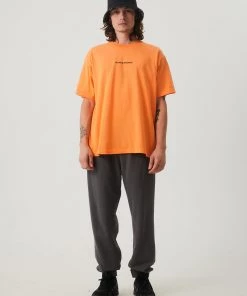 Afends Unisex Return - Unisex Organic Oversized T-Shirt - Papaya NEW ARRIVALS