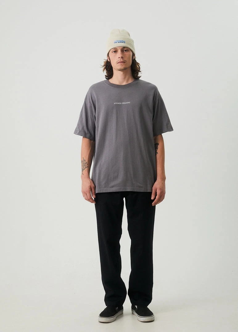 Afends Unisex Return - Unisex Organic Oversized T-Shirt - Steel 5 Afends Unisex Return - Unisex Organic Oversized T-Shirt - Steel