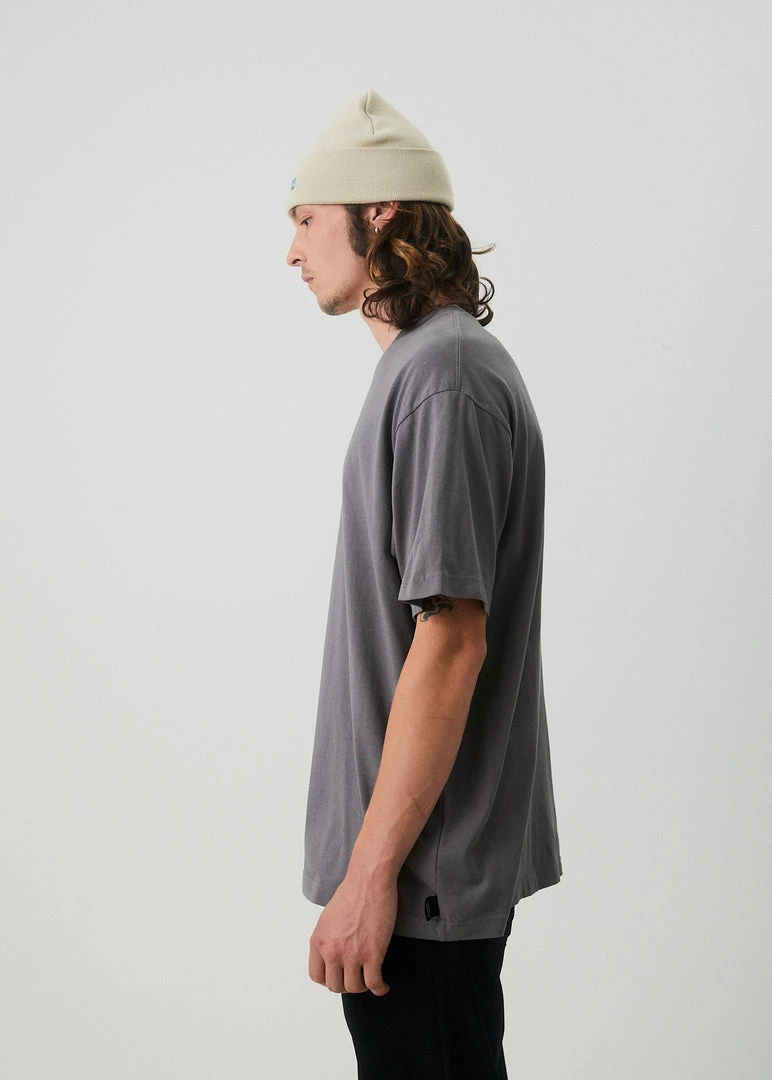 Afends Unisex Return - Unisex Organic Oversized T-Shirt - Steel 7 Afends Unisex Return - Unisex Organic Oversized T-Shirt - Steel