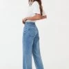 Afends Womens Bella - Hemp Denim Baggy Jeans - Worn Blue