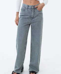 Afends Womens Bella - Organic Denim Baggy Jeans - Faded Steel 9 Afends Womens Bella - Organic Denim Baggy Jeans - Faded Steel