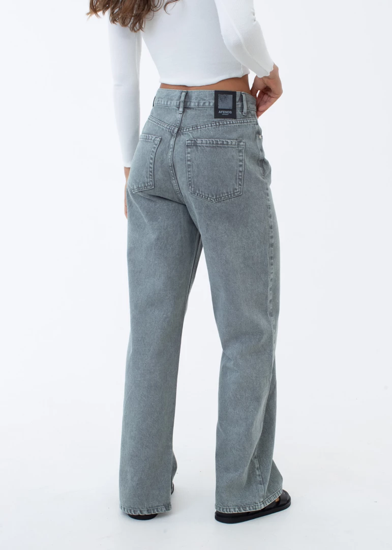 Afends Womens Bella - Organic Denim Baggy Jeans - Faded Steel 6 Afends Womens Bella - Organic Denim Baggy Jeans - Faded Steel