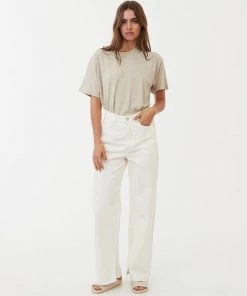 NEW ARRIVALS Afends Womens Bella - Organic Denim Baggy Jeans - Off White