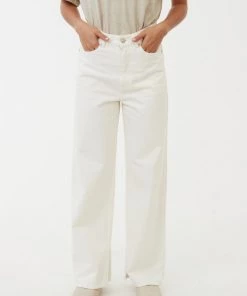 NEW ARRIVALS Afends Womens Bella - Organic Denim Baggy Jeans - Off White