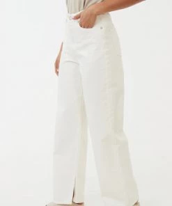 NEW ARRIVALS Afends Womens Bella - Organic Denim Baggy Jeans - Off White
