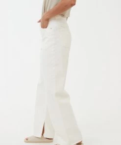 NEW ARRIVALS Afends Womens Bella - Organic Denim Baggy Jeans - Off White