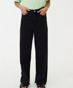 Afends Womens Bella - Organic Denim Baggy Jeans - Washed Black