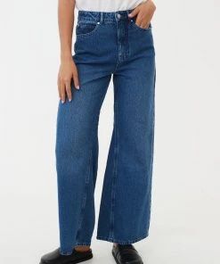 Afends Womens Gigi - Hemp Denim Flared Jeans - Authentic Blue