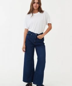 NEW ARRIVALS Afends Womens Gigi - Hemp Denim Flared Jeans - Original Rinse