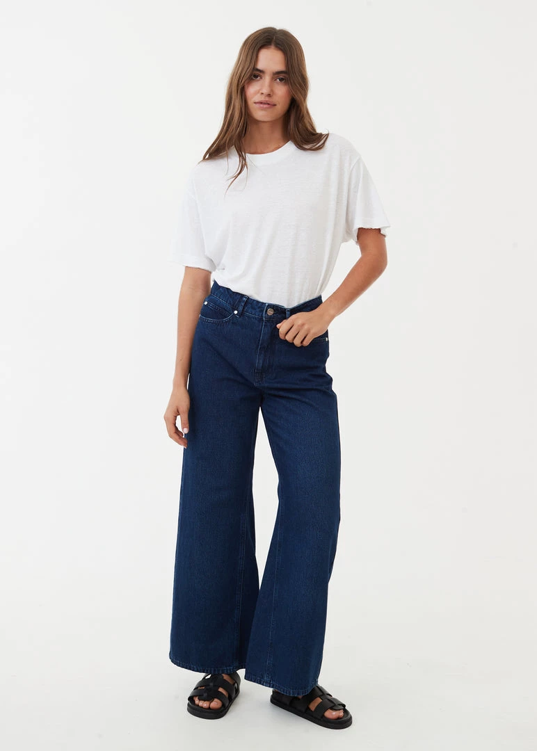 NEW ARRIVALS Afends Womens Gigi - Hemp Denim Flared Jeans - Original Rinse 1 NEW ARRIVALS Afends Womens Gigi - Hemp Denim Flared Jeans - Original Rinse