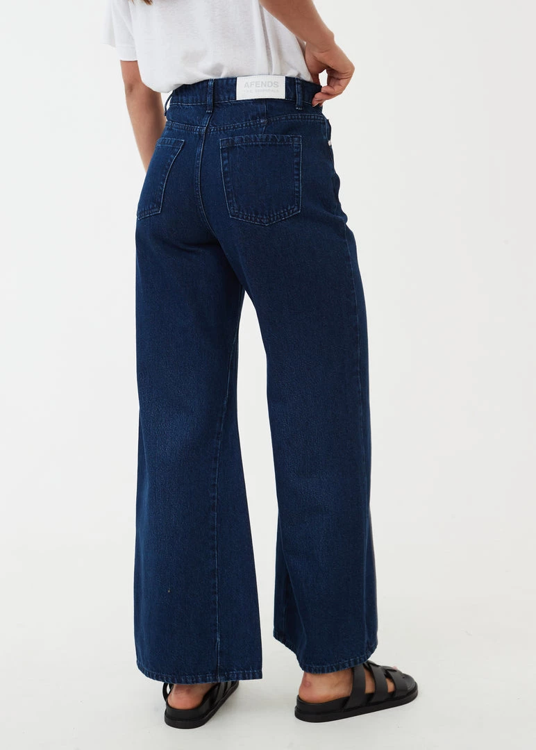 NEW ARRIVALS Afends Womens Gigi - Hemp Denim Flared Jeans - Original Rinse 4 NEW ARRIVALS Afends Womens Gigi - Hemp Denim Flared Jeans - Original Rinse