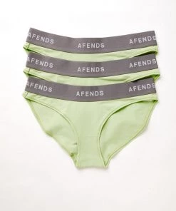 Afends Womens Molly - Hemp Bikini Briefs 3 Pack - Lime Green