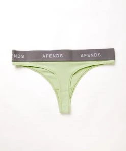 Afends Womens Molly - Hemp G-String Briefs 3 Pack - Lime Green