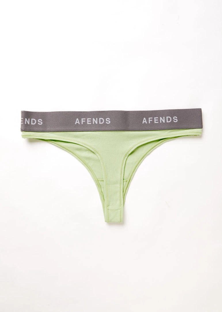 Afends Womens Molly - Hemp G-String Briefs 3 Pack - Lime Green 2 Afends Womens Molly - Hemp G-String Briefs 3 Pack - Lime Green