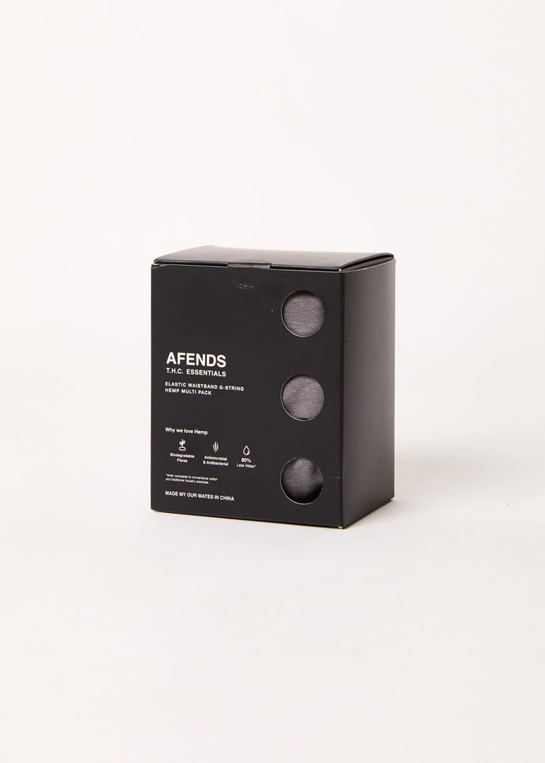 NEW ARRIVALS Afends Womens Molly - Hemp G-String Briefs 3 Pack - Steel 6 NEW ARRIVALS Afends Womens Molly - Hemp G-String Briefs 3 Pack - Steel