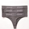 NEW ARRIVALS Afends Womens Molly - Hemp G-String Briefs 3 Pack - Steel