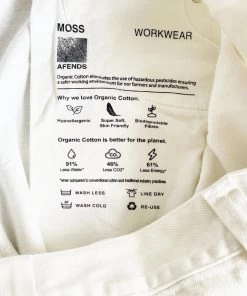 Afends Womens Moss - Organic Denim Carpenter Jeans - Off White