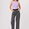 Afends Womens Pascale Shelby Long - Hemp Wide Leg Pants - Black