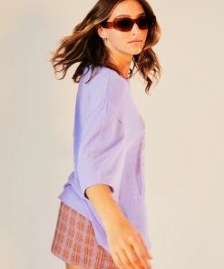 Afends Womens Ava - Hemp Oversized Graphic T-Shirt - Plum