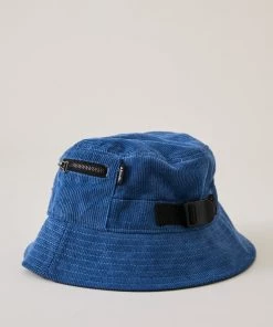 Clothing Afends Unisex Anderson - Hemp Corduroy Bucket Hat - Cobalt