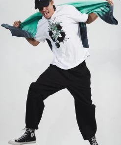 Clothing Afends Mens Build It - Hemp Retro Graphic T-Shirt - White