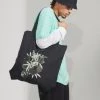 Afends Unisex Build It - Hemp Tote Bag - Charcoal Clothing