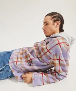 Clothing Afends Unisex Colby - Unisex Hemp Zip Up Jumper - Plum