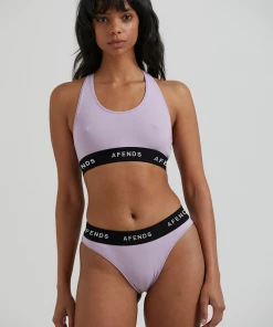 Afends Womens Molly - Hemp Sports Crop - Orchid