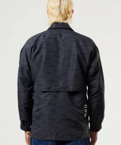 Afends Mens Fendsa - Recycled Spray Jacket - Charcoal