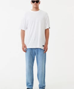 Afends Mens Pablo - Hemp Denim Baggy Jeans - Worn Blue