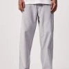 Afends Mens Louie - Organic Corduroy Baggy Pants - Grey Clothing